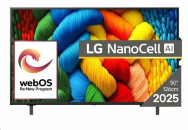 LG TV 50NANO80A3B, LED 4K UHD Smart TV, 50"
